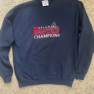 Navy Atlanta Braves 1995 World Champions Sweater